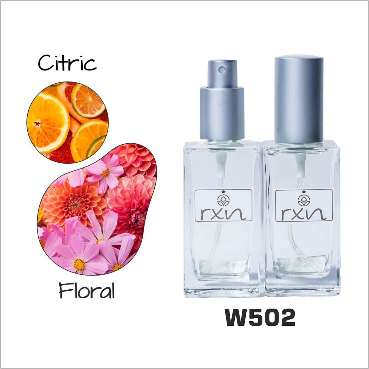 Apa de parfum RXN W502, Seductive Aura, Citric-Floral, Femei